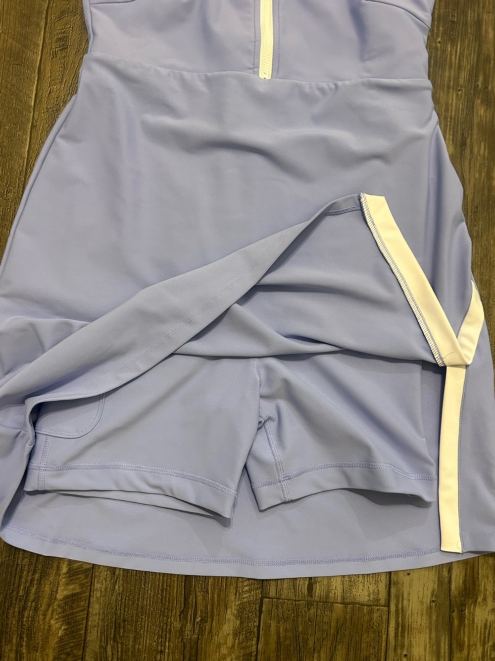 Cascade Collective Light Lavender One-Piece with White Trim - Picture 3 of 6